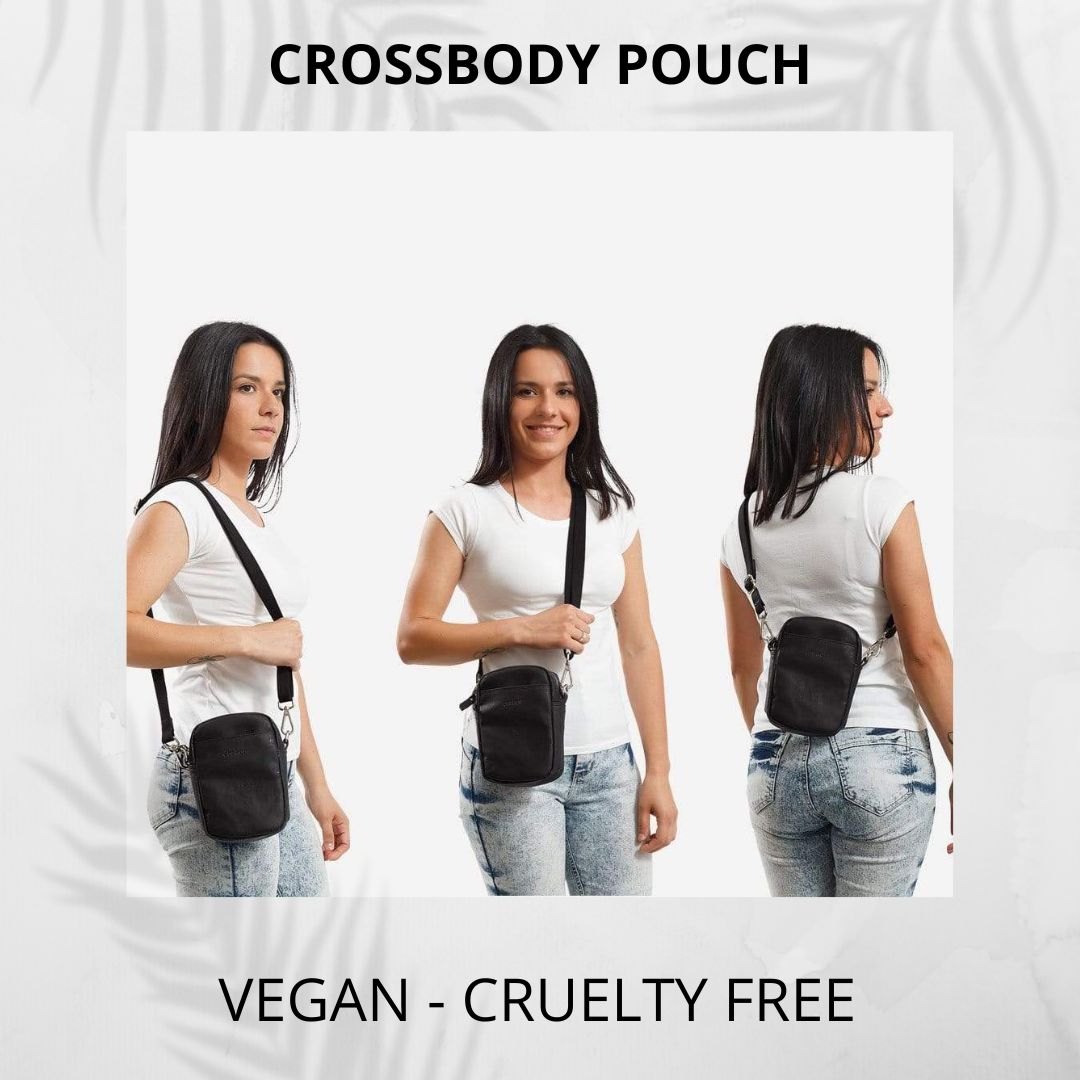 Vegan crossbody pouch