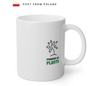 Ceramic Coffee Cups, 11oz, 15oz - Powered by Plants - Vegan Coffee Cup